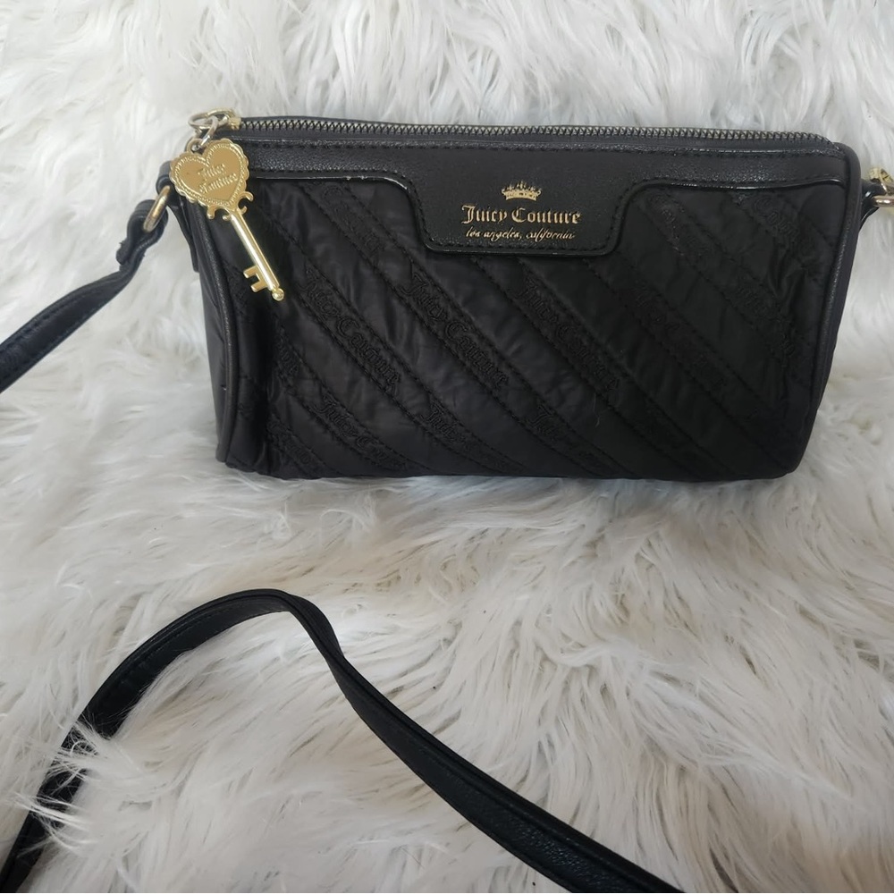 Juicy Couture Cloud Nine Quilted Black Crossbody Bag